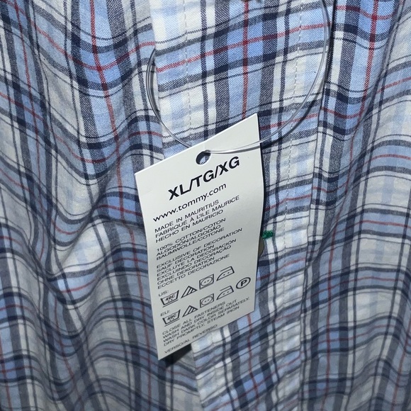 Tommy Hilfiger Heritage Poplin 80s Two Ply Blue Shirt XL - Picture 4 of 4